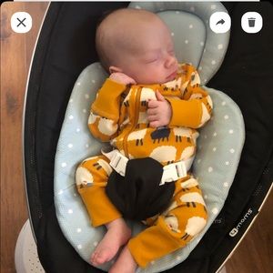 Hanna Anderson Sheep Baby Zipper Sleeper  0-3 Months